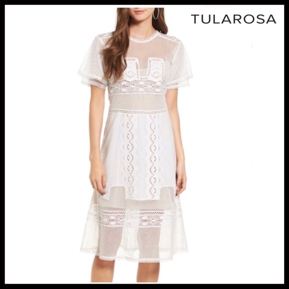 Tularosa Dresses & Skirts - TULAROSA SHORT SLEEVE MIDI DRESS